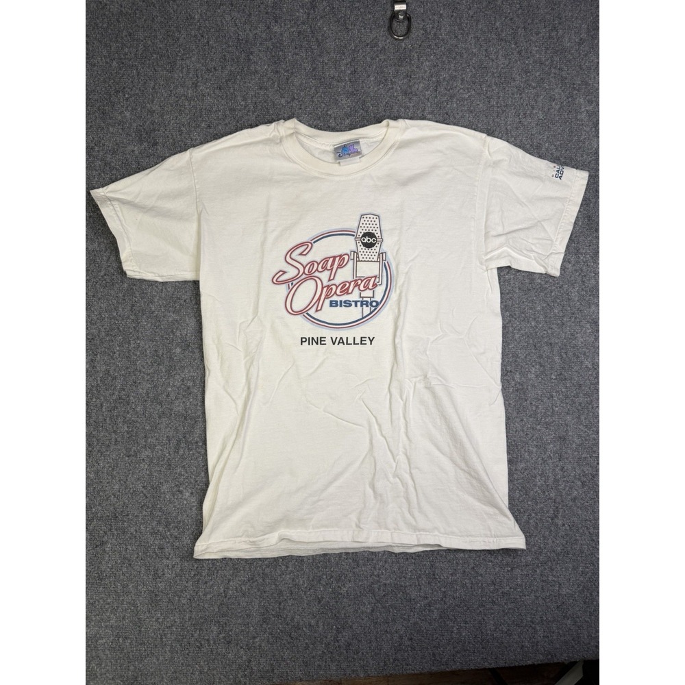 Vintage 90's Disney Land California Soap Opera Bistro T-Shirt Pine Valley Size M